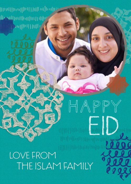 Wishing You A Blessed Eid Personalised Photo Upload Happy Eid Card