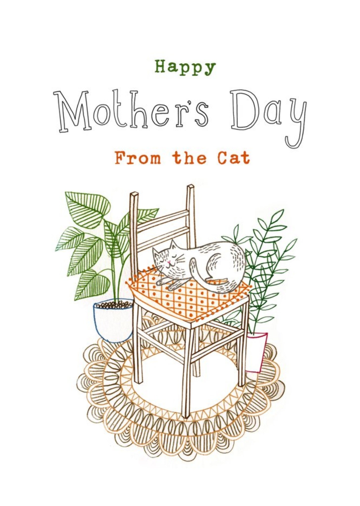 Moonpig Sleeping Kitty From The Cat Happy Mother's Day Card Ecard