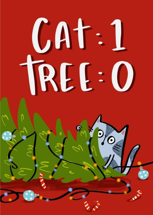 Cute Illustration Cat One Tree Zero Chris