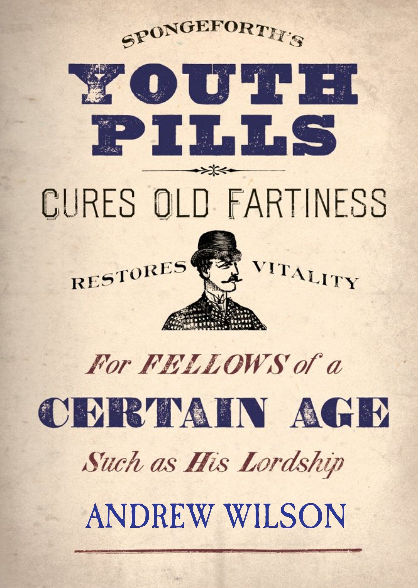 Youth Pills Cures Old Fartiness Personalised Name Card Ecard