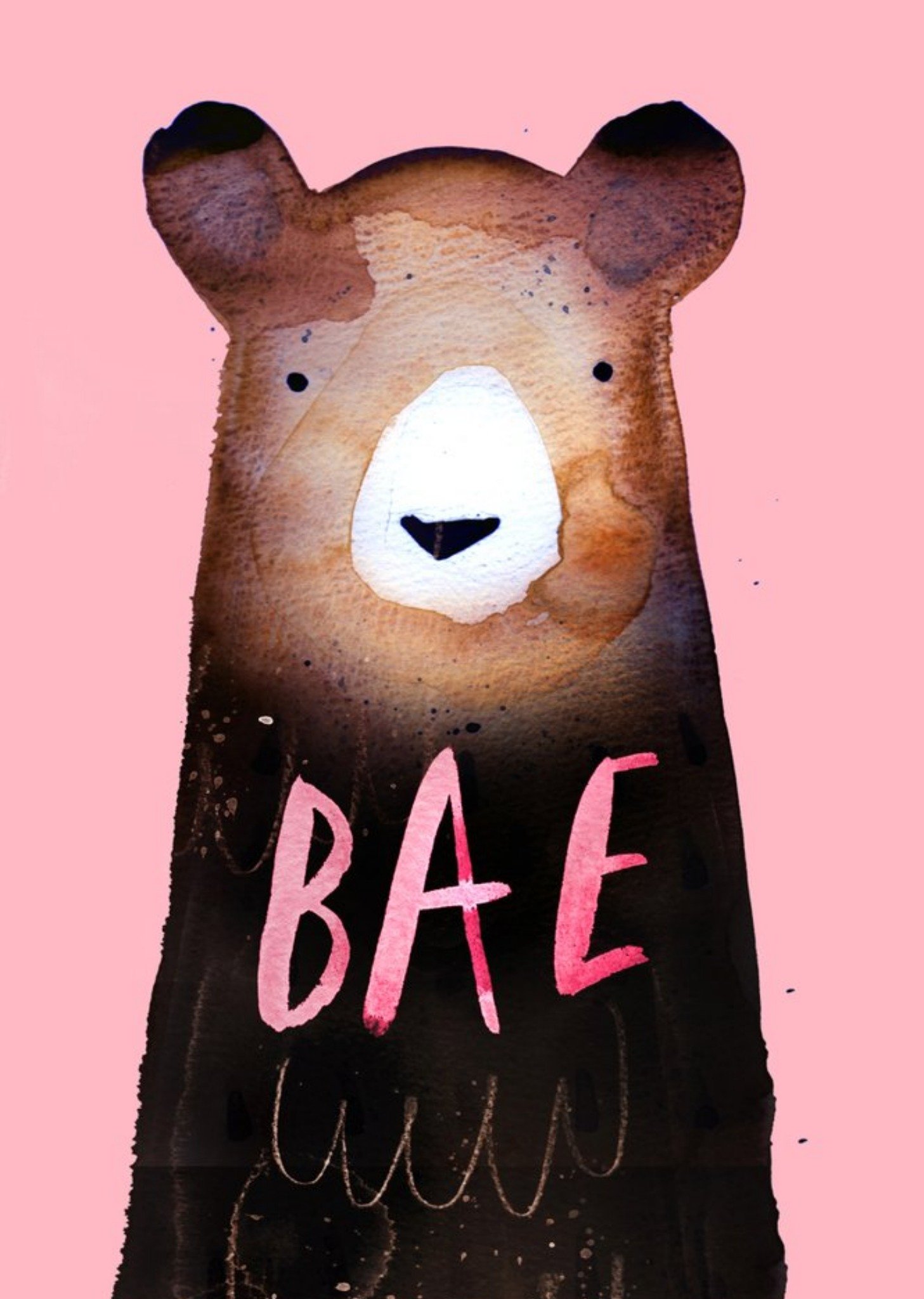 Jolly Awesome Bae Bear Card, Large