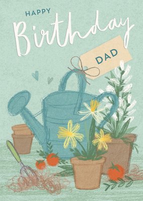 Floral- Happy Birthday card - DAD