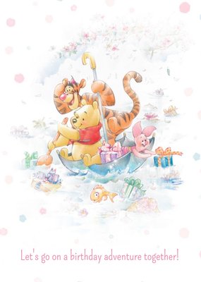 Disney Winnie The Pooh Go On An Adventure Personalised Happy Birthday Card