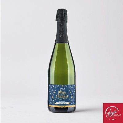 Personalised  Merry Christmas Champagne 
