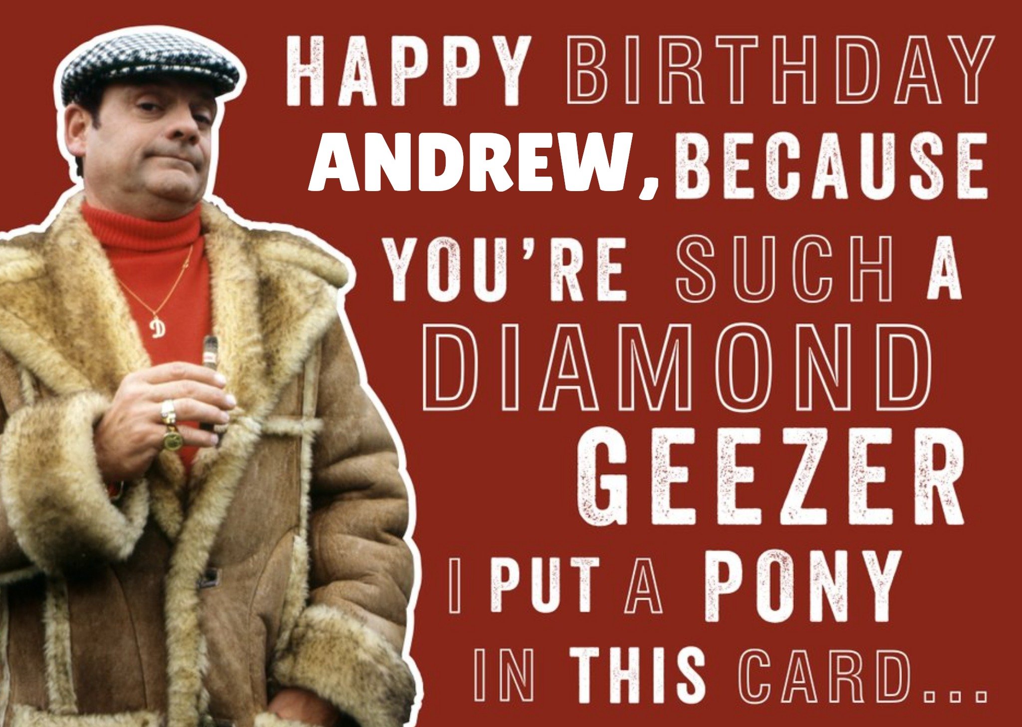Bbc Only Fools And Horses Birthday Card - A Diamond Geezer, Large