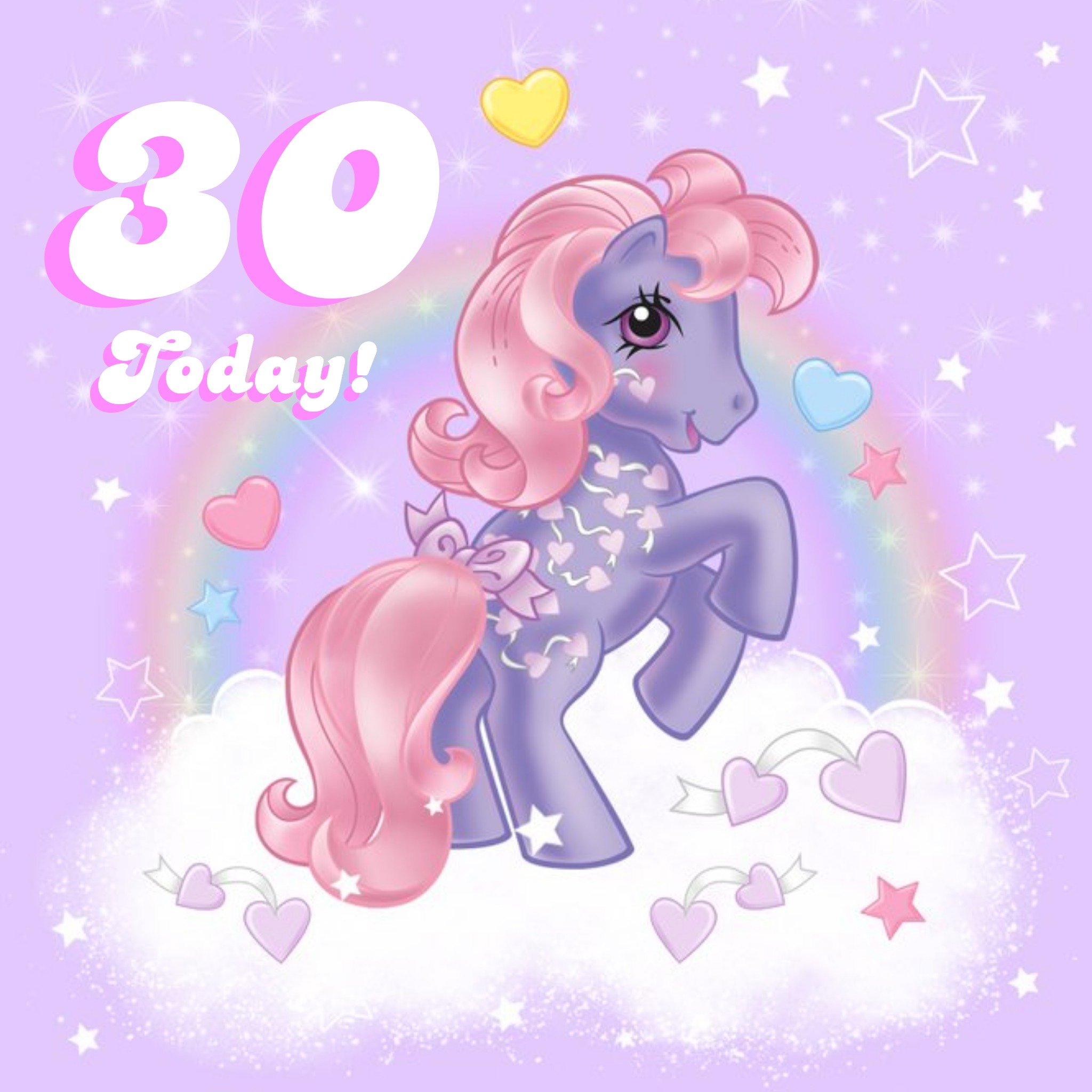 My Little Pony Personalised Number Birthday Card, Large