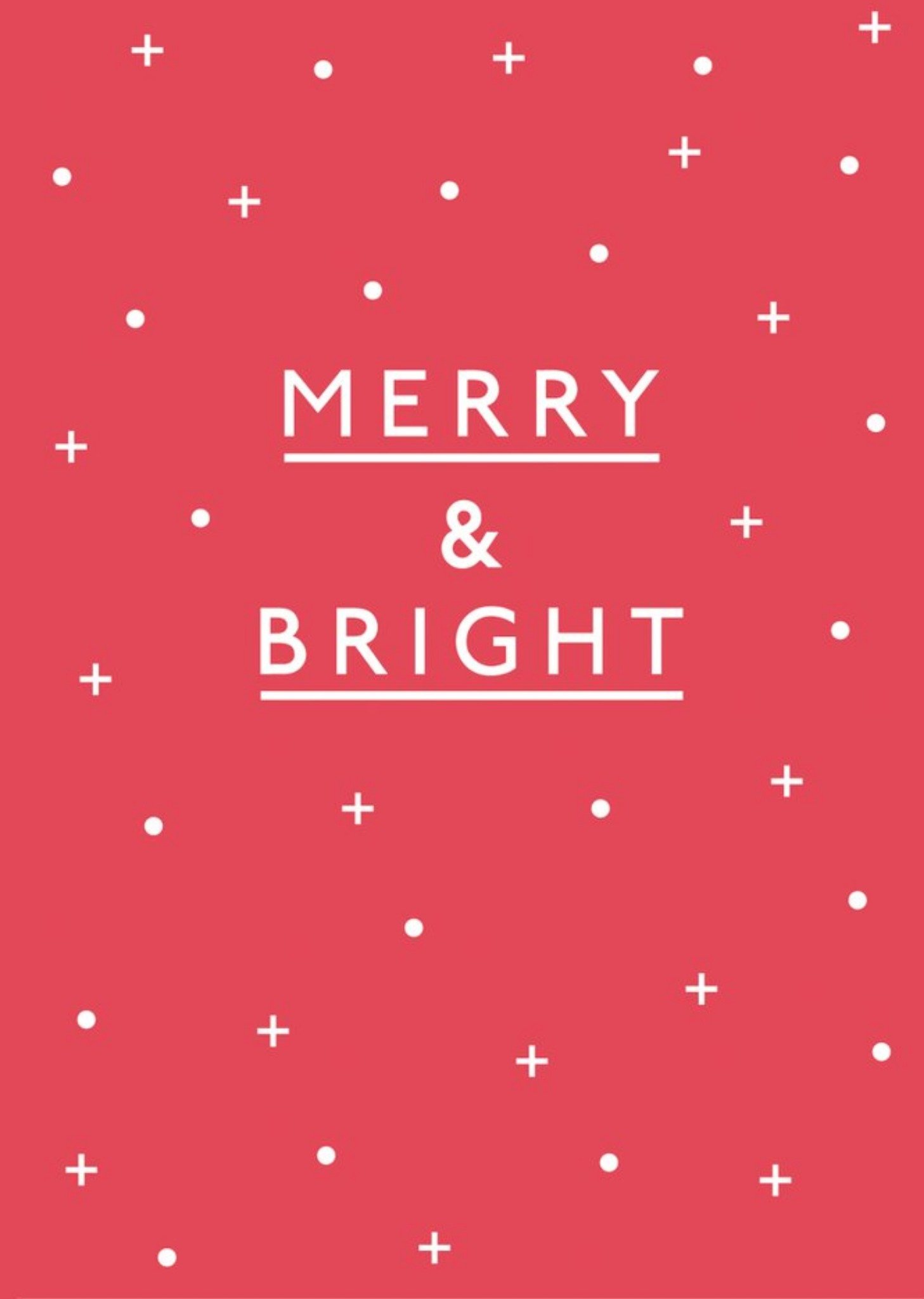 Sadler Jones Merry And Bright Snowflakes Red Christmas Card, Large
