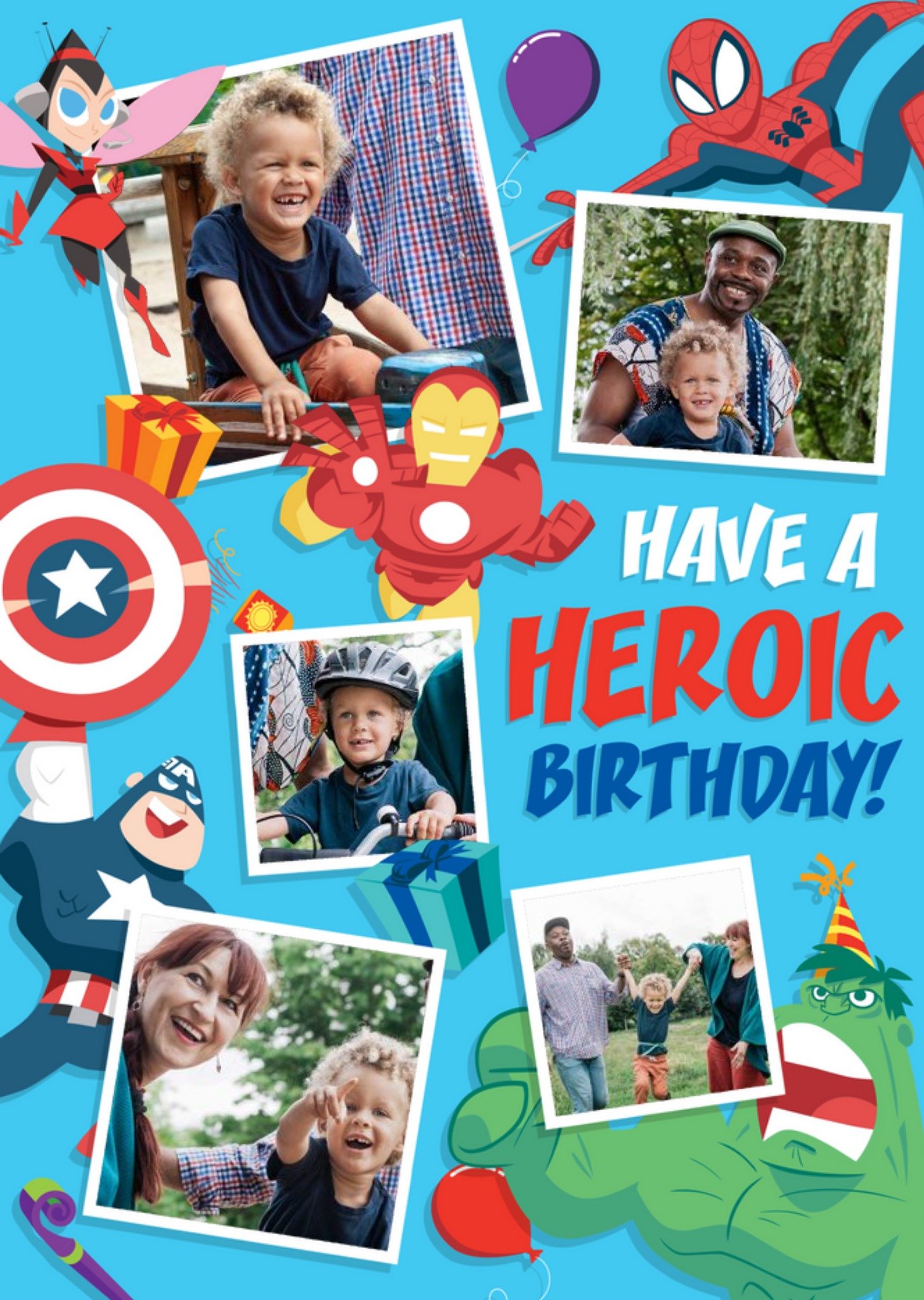 Marvel Photo Upload Birthday Card, Large