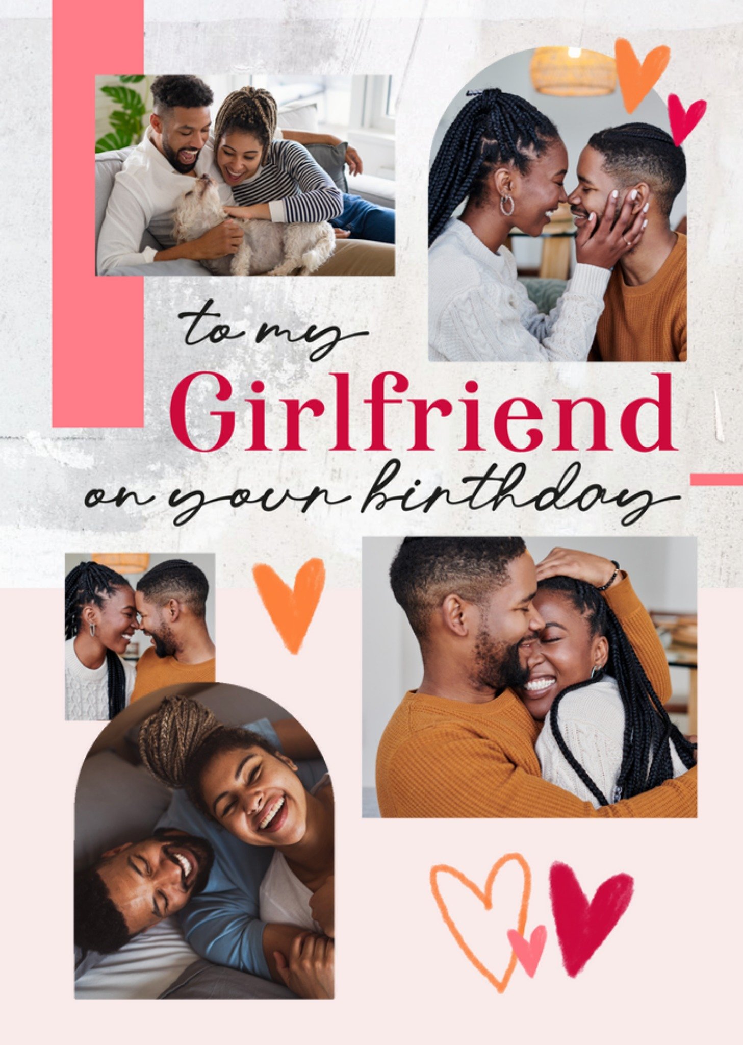 Heartfelt Loving Minimalistic To My Girlfriend Photo Upload Birthday Card Ecard