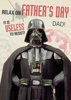 Star Wars Darth Vader Relax On Father's Day Card
