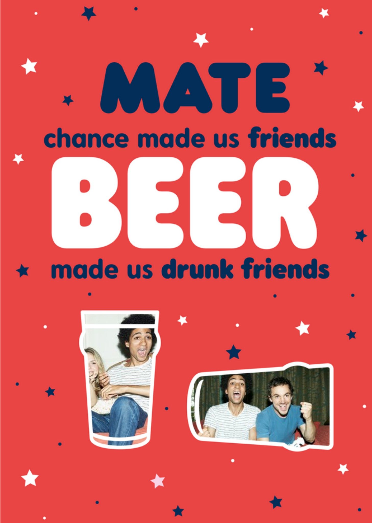 Moonpig Chance Made Us Friends Beer Card Ecard