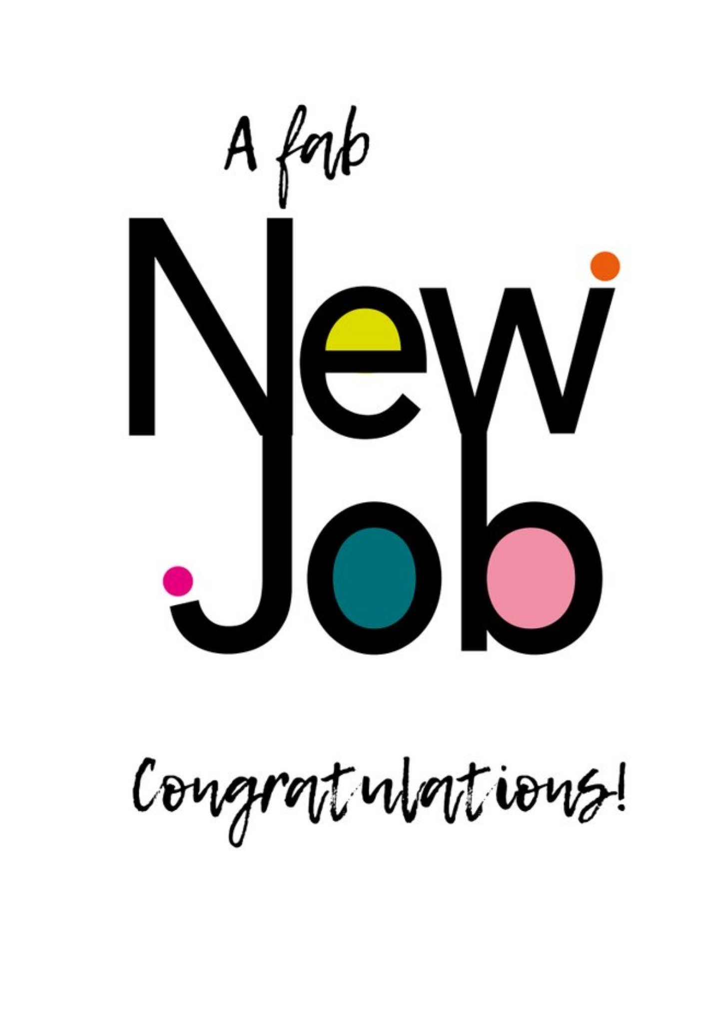 Modern Typographic A Fab New Job Card Ecard