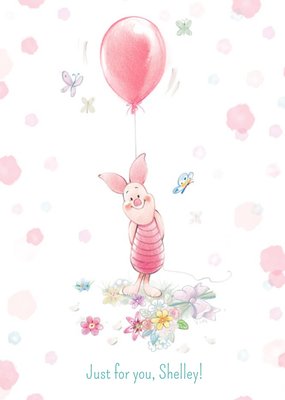 Disney Winnie The Pooh Piglet With Balloon Just For You Card