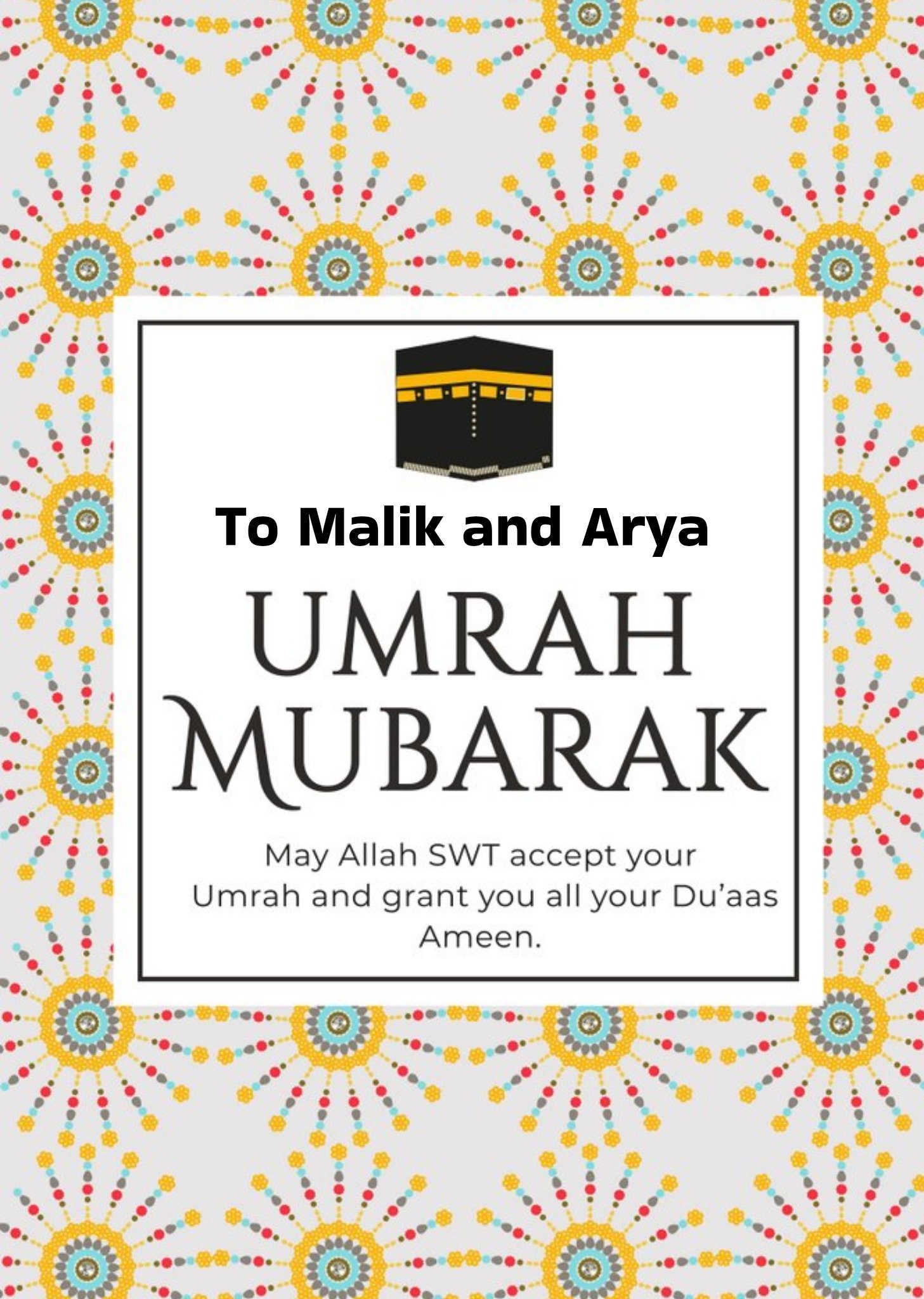 Moonpig May Allah Accept Your Umrah Mubarak Card Ecard