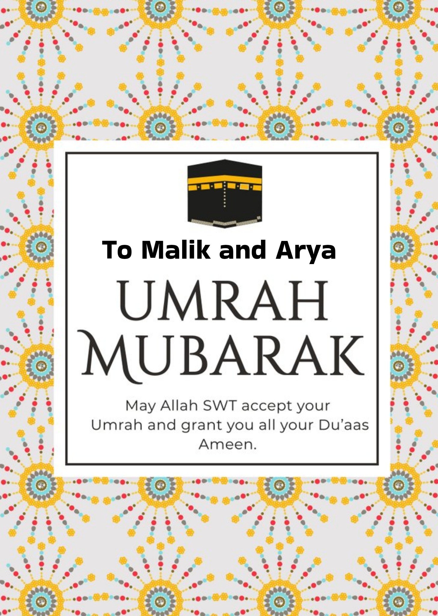 May Allah Accept Your Umrah Mubarak Card Ecard