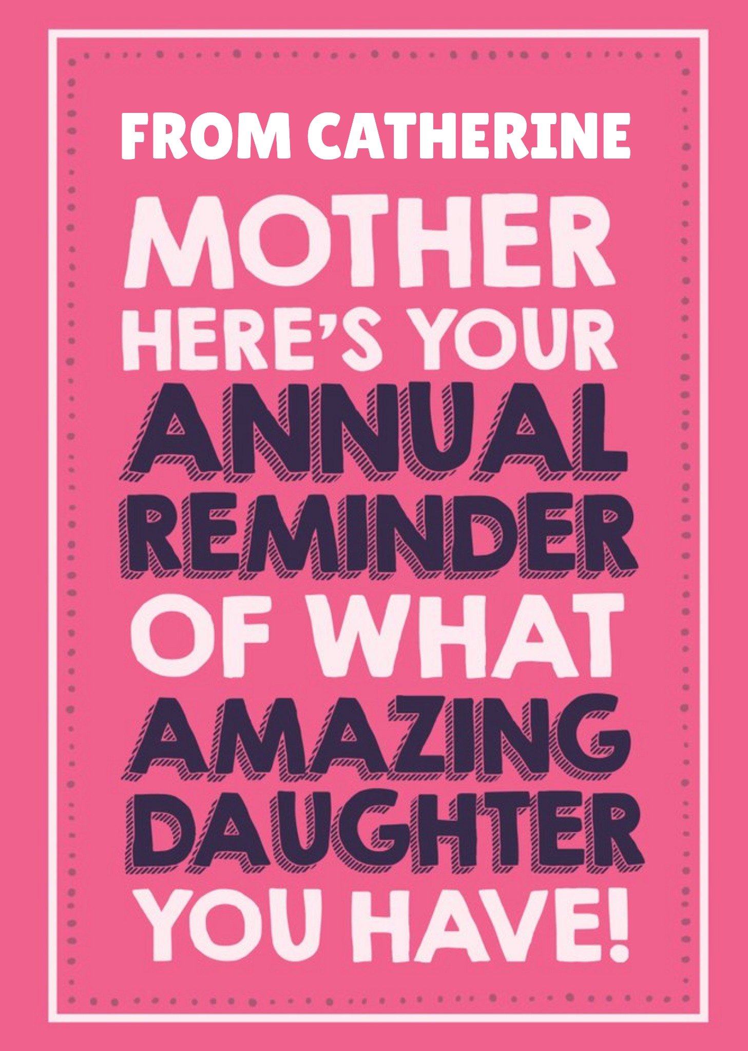 Jam And Toast Typographic Mother Humour Daughter Birthday Card Ecard