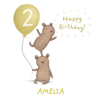 Cute Bears 2nd Birthday Card