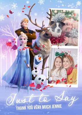 Disney Frozen 2 Just to say thank you Photo Upload Christmas Thank you Card