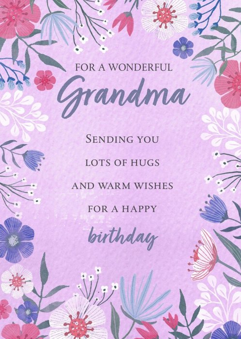 happy birthday grandma card