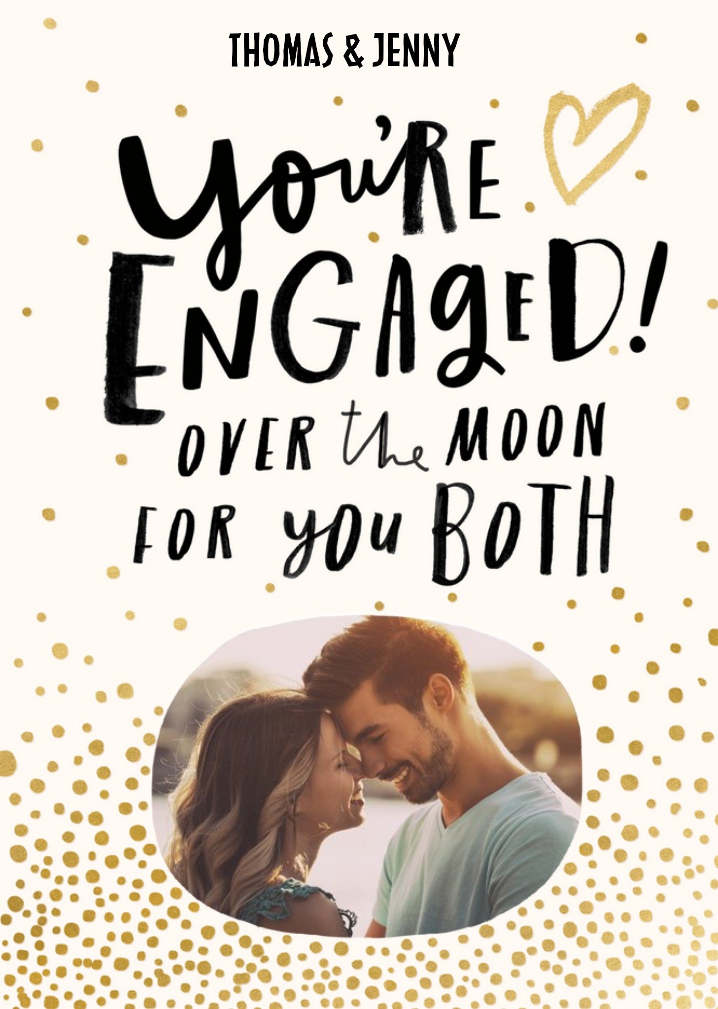 Photo Upload Editable Engagement Card