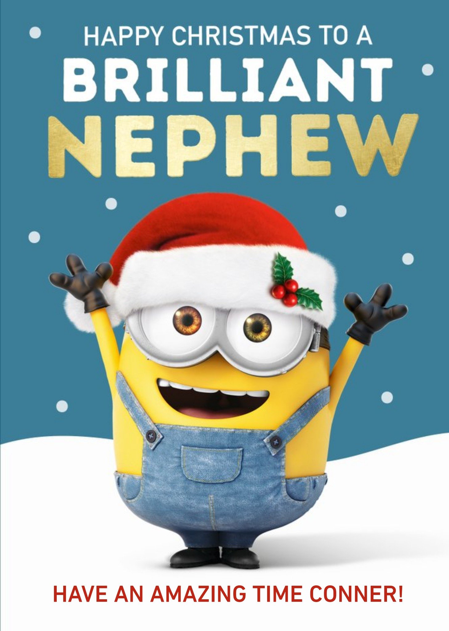 Despicable Me Christmas Card To A Brilliant Nephew, Large