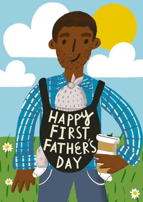 Aimee Stevens Illustration Cute First Father's Day Coffee Card