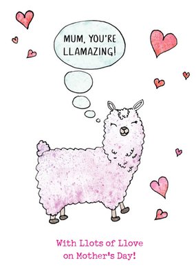 Love You Lots Llama Personalised Mother's Day Card