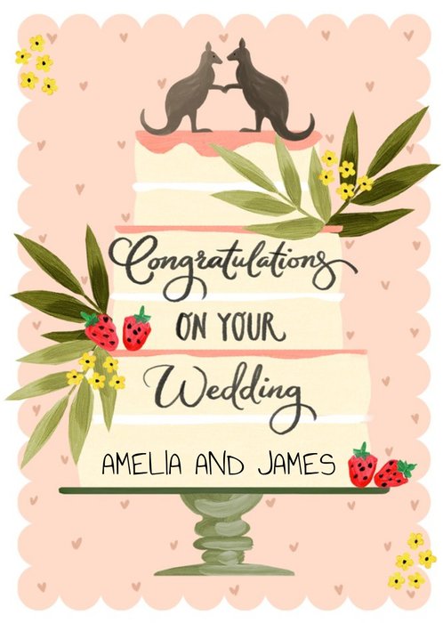 Okey Dokey Cake Sweet Wedding Card