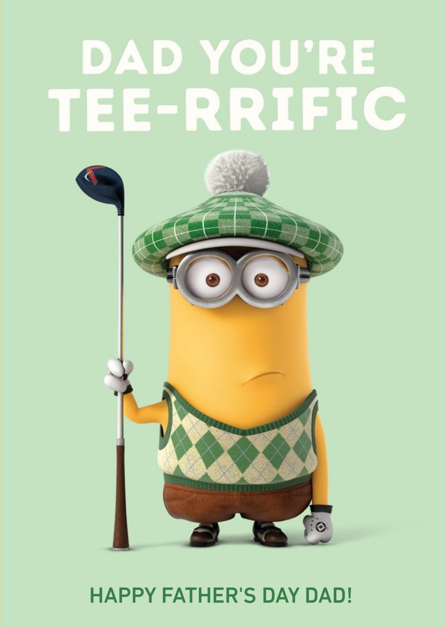 Despicable Me Golfing Minion You're Tee-Rrific Father's Day Card, Large