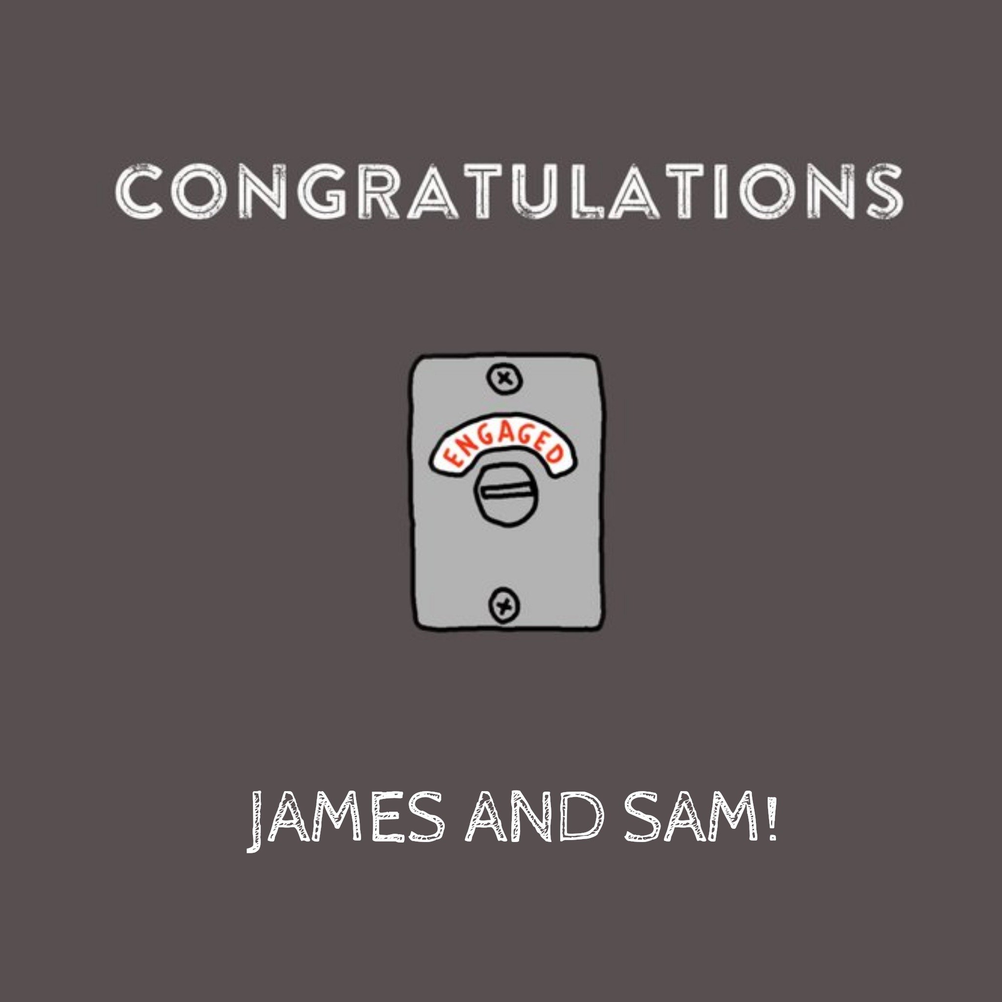 Moonpig Set To Engaged Personalised Congratulations You're Engaged Card, Square