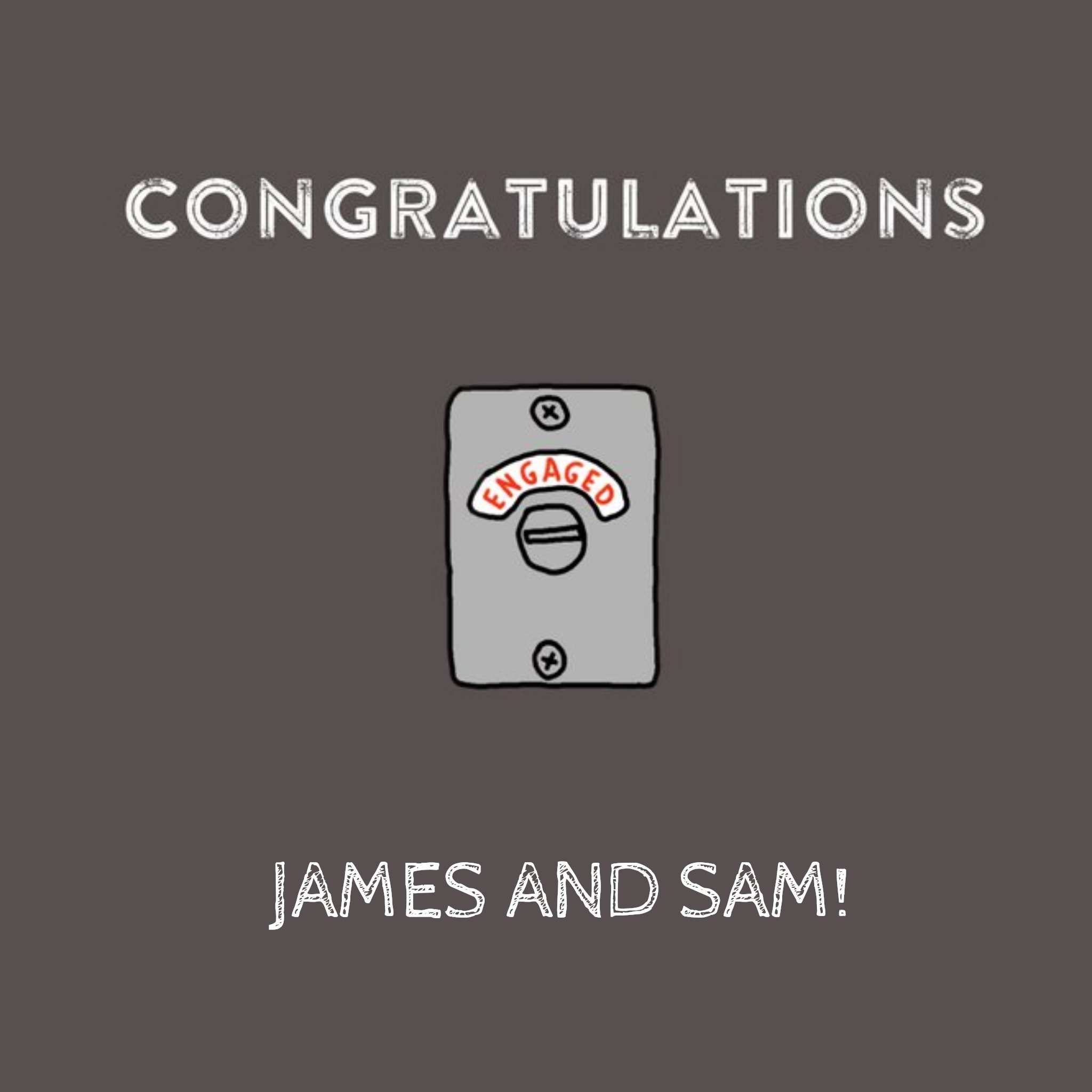 Set To Engaged Personalised Congratulations You're Engaged Card, Square