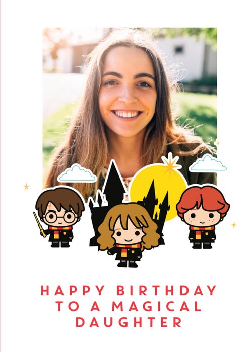 Harry Potter photo upload birthday Card for Daughter