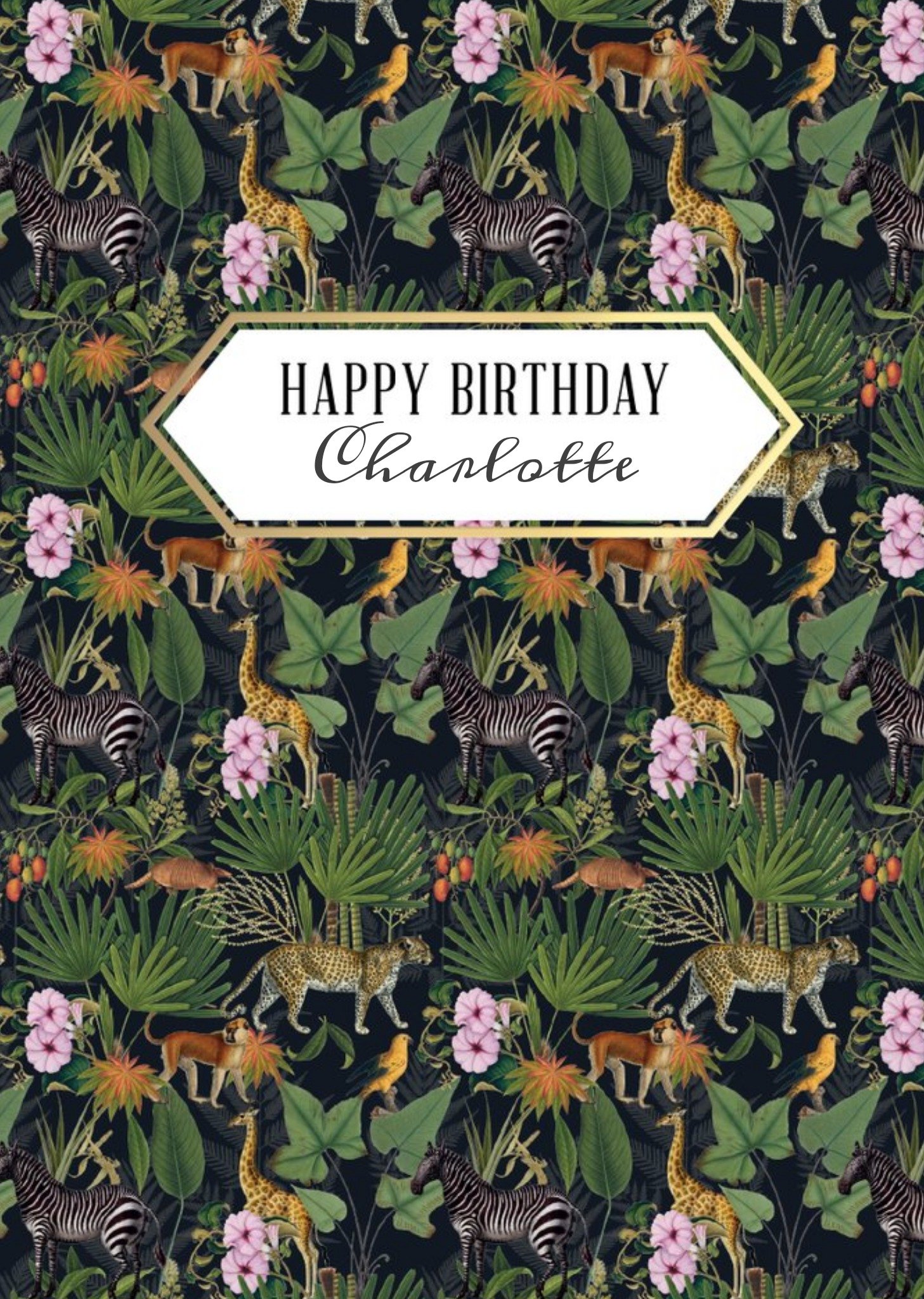 The Natural History Museum Natural History Museum Happy Birthday Zebra And Tiger Card, Large