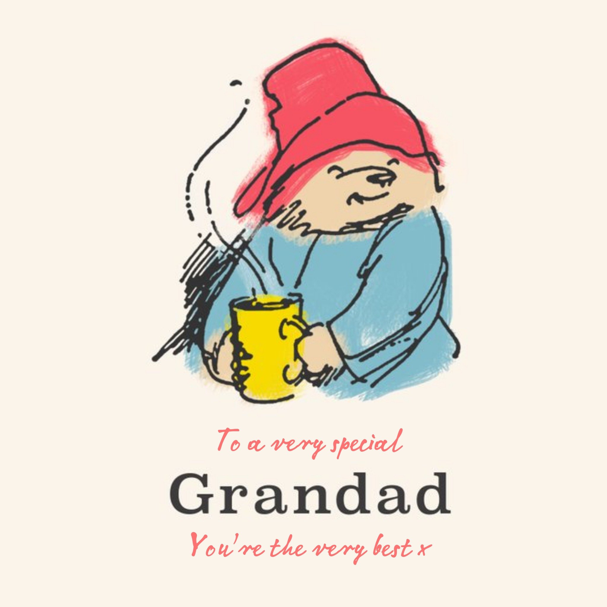Paddington Bear Father's Day Card For Grandad, Large