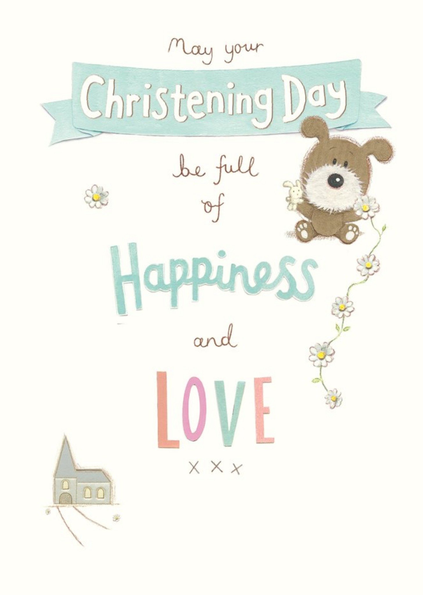 Guk Church Dog Sweet Christening Card