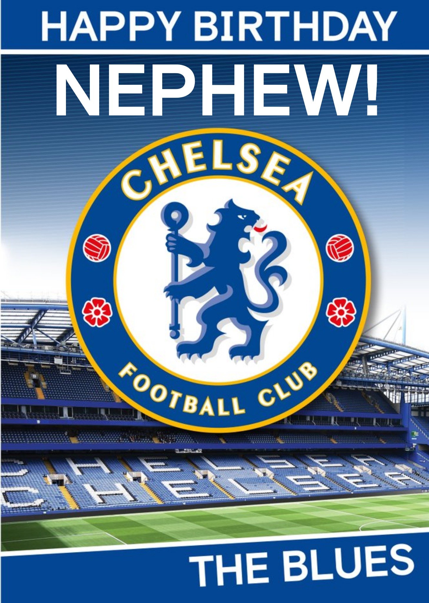 Chelsea Fc You Blues Nephew Birthday Card, Large
