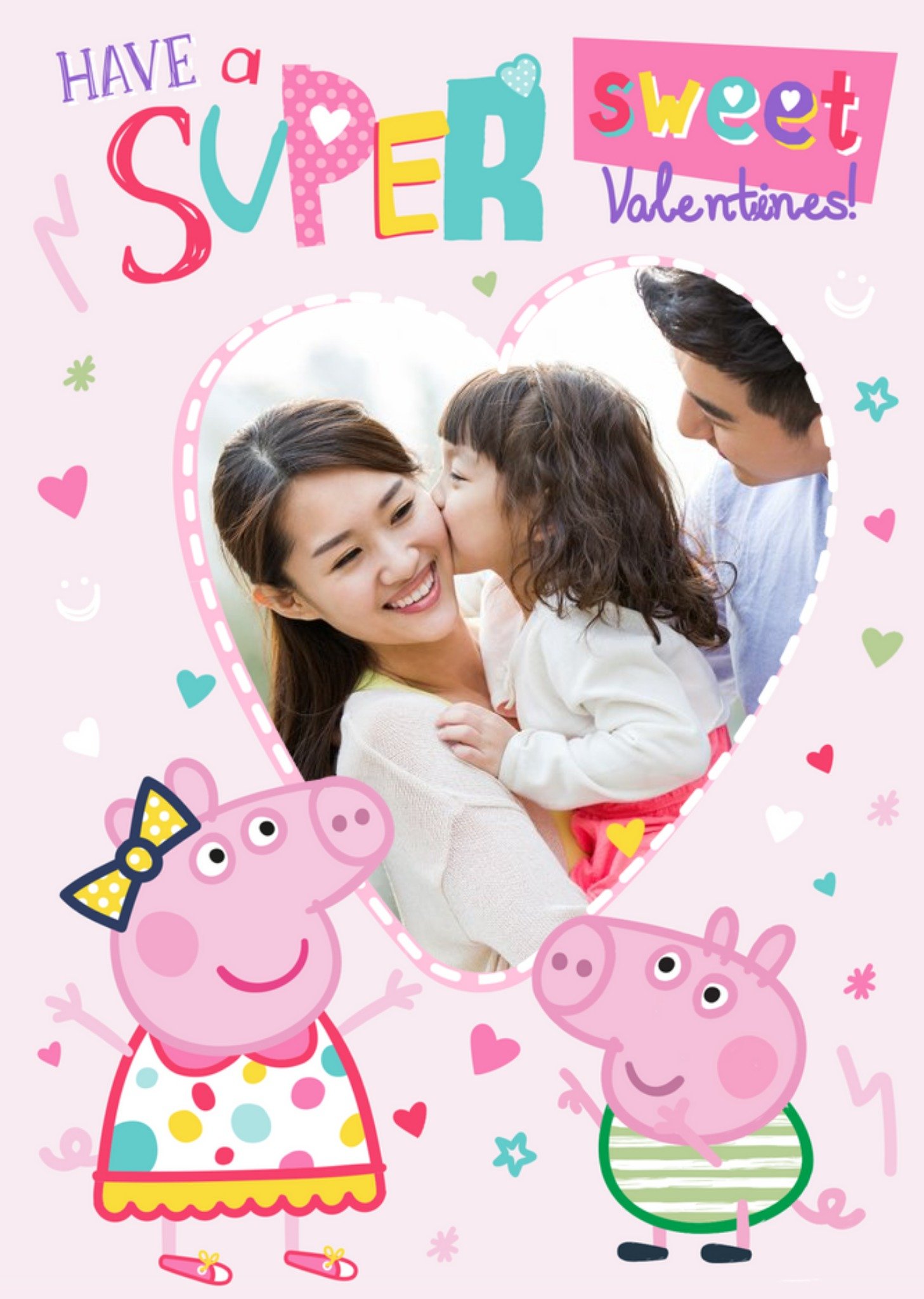 Peppa Pig Super Sweet Valentines Photo Card, Large
