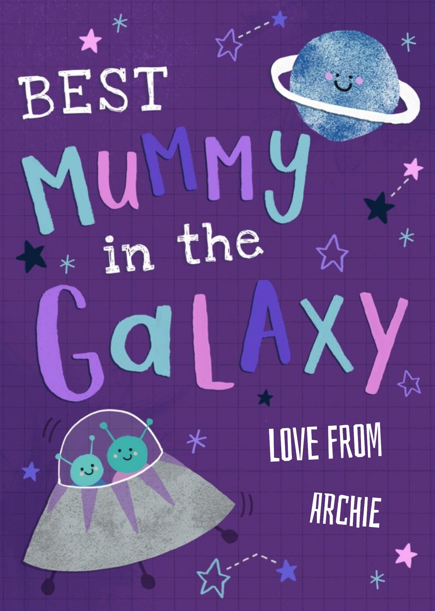 Moonpig Hooray For Today Best Mummy In The Galaxy Mother's Day Card Ecard