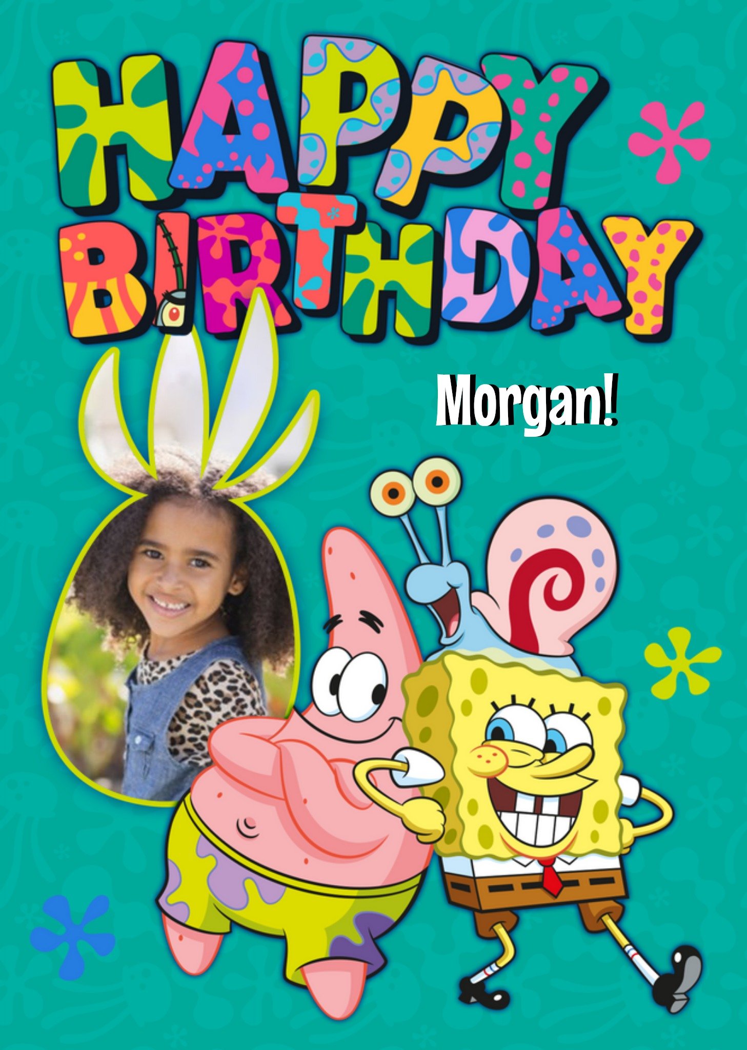 Nickelodeon Spongebob Squarepants Funny Photo Upload Birthday Card Ecard