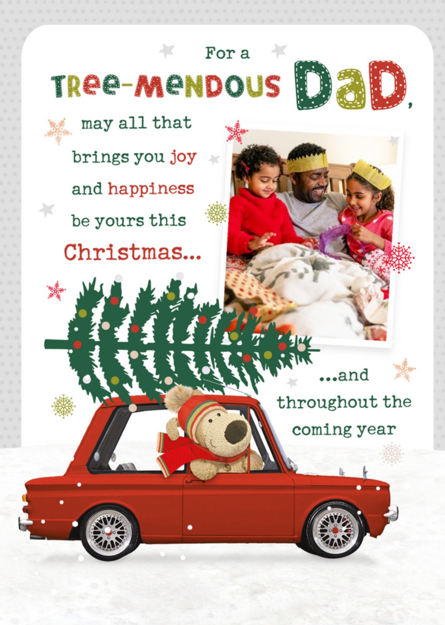 Boofle Tree-Mendous Dad Photo Upload Christmas Card Ecard