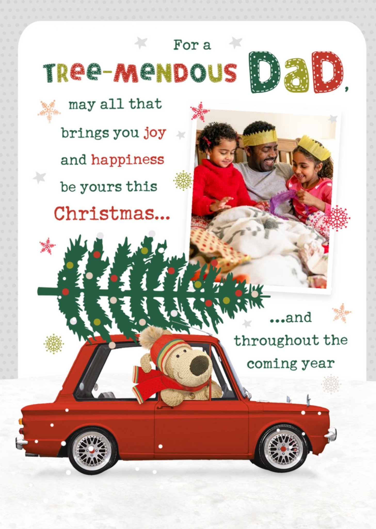 Boofle Tree-Mendous Dad Photo Upload Christmas Card