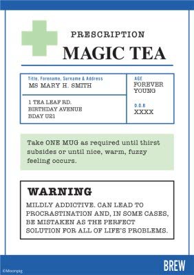 Funny Personalised Prescription Magic Tea T-Shirt