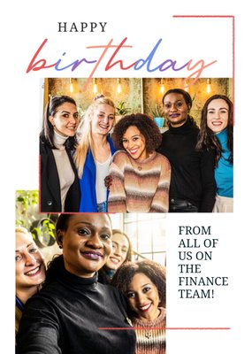 Work Colleague Photo Upload Birthday Card