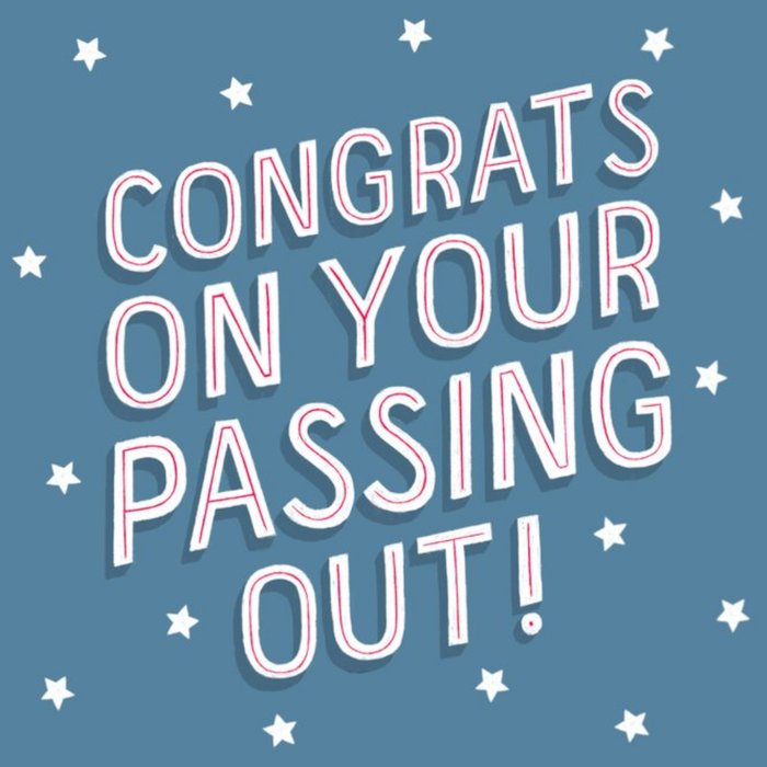 Typographic Congrats On Your Passing Out Exams Card