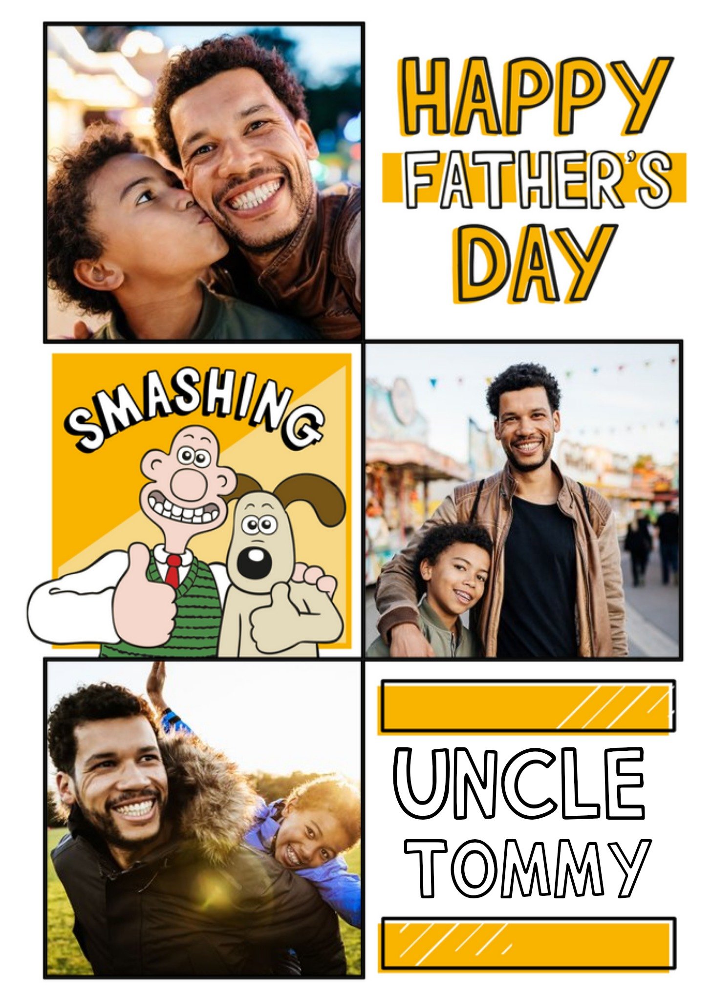 Wallace And Gromit Photo Upload Father's Day Card For Uncle