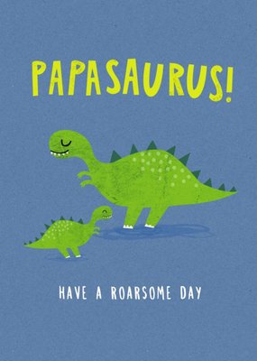 Papasaurus Dinosaur Birthday Card