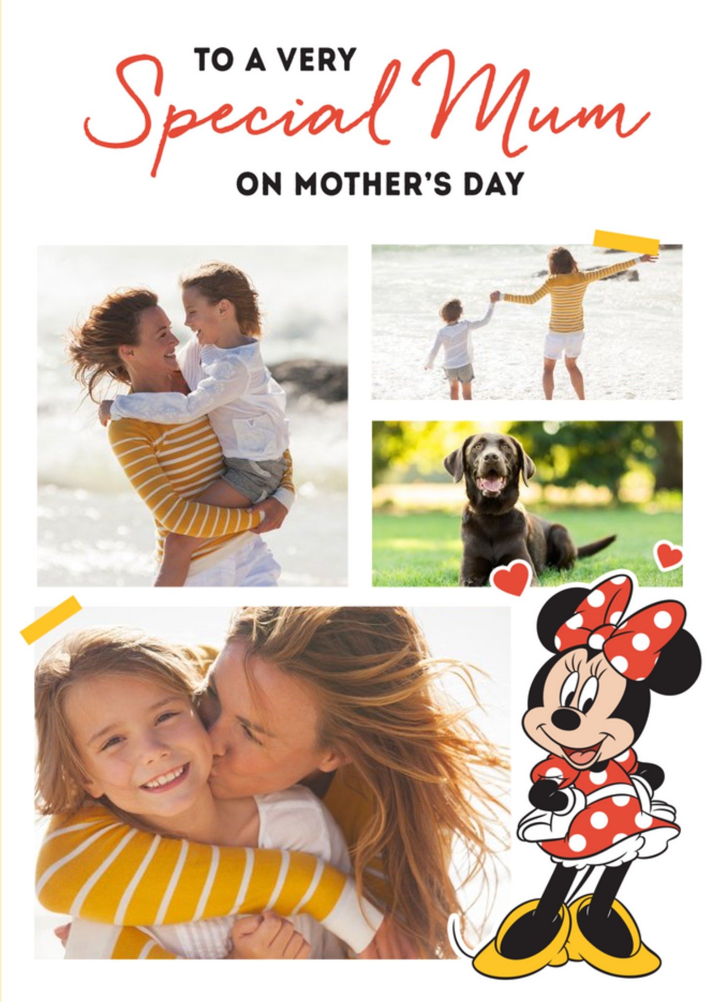 Disney Minnie Mouse To A Special Mum Multi-Photo Mother's Day Card, Large
