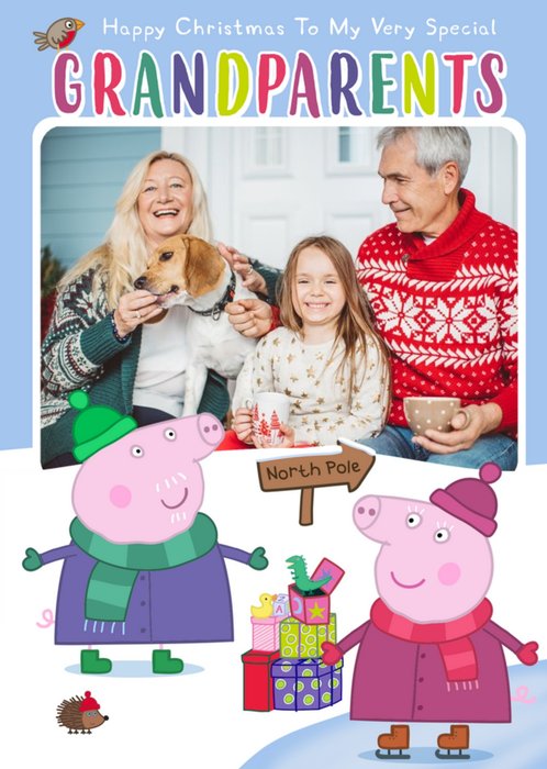 Peppa Pig To Grandparents Photo Upload Christmas Card
