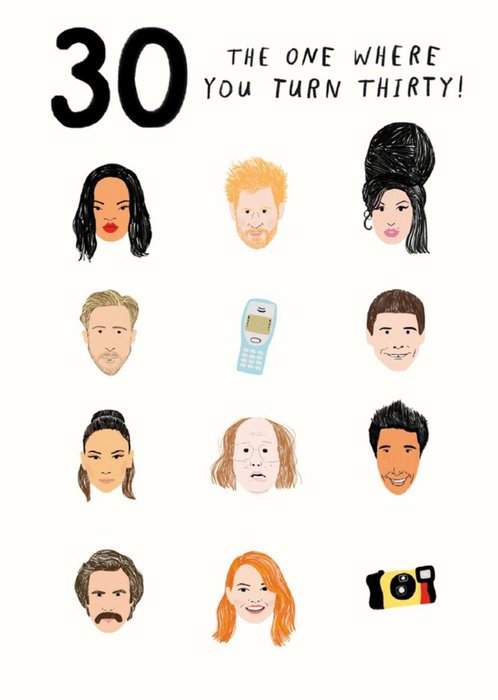 Pigment 20th Century Icons30 The One Where You Turn 30 Birthday Card