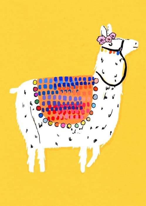 Graphic Alpaca Personalised Happy Birthday Card